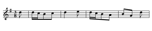 Bourree de Sarzay (in G) - staff notation