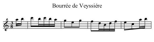 Bourrée de Veyssiére - staff notation