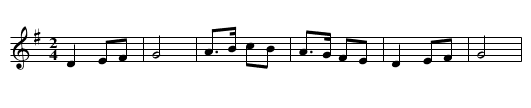 Bourree des Dindes - staff notation