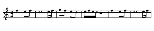 Bourrée des semailles - staff notation