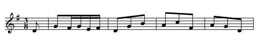 Bourree Droite - staff notation