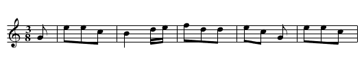 Bourree droite - staff notation