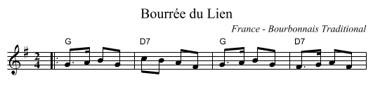 Bourr&eacute;e du Lien - staff notation