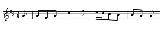 Bourree du Pays Fort - staff notation