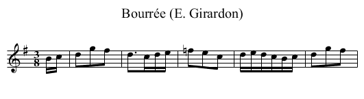 Bourrée (E. Girardon) - staff notation