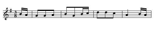 Bourree en V - staff notation