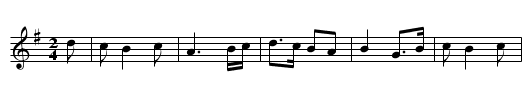 Bourree IV - staff notation