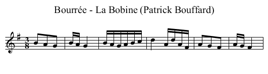 Bourrée - La Bobine (Patrick Bouffard) - staff notation
