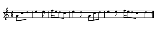 Bourr&eacute;e lo Codretto - staff notation