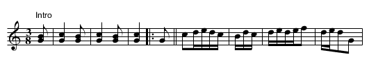 Bourree Lozèrienne - staff notation