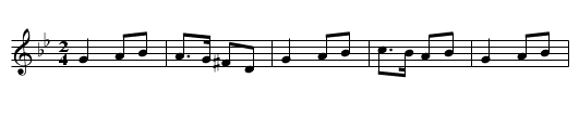 Bourree Mouergue - staff notation