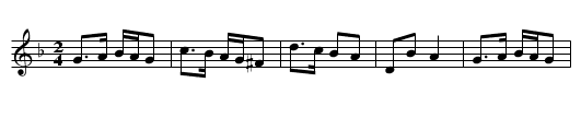 Bourrée Parisienne - staff notation