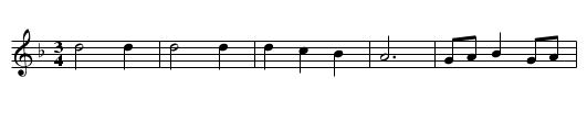 Bourr&eacute;e (slow) - staff notation