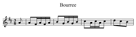 Bourree - staff notation