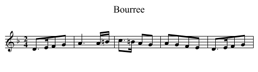 Bourree - staff notation