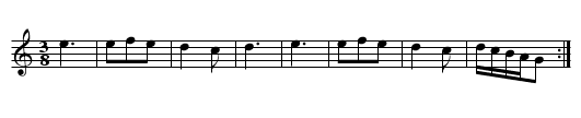 Bourr&eacute;e - staff notation