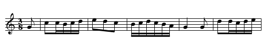 Bourr&eacute;e - staff notation