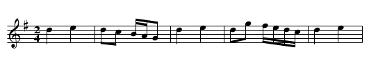 Bourr&eacute;e - staff notation