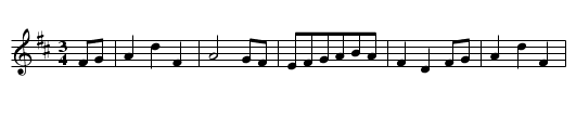 Bourr&eacute;e - staff notation