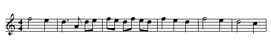 Bourr&eacute;e - staff notation