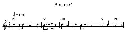 Bourree? - staff notation