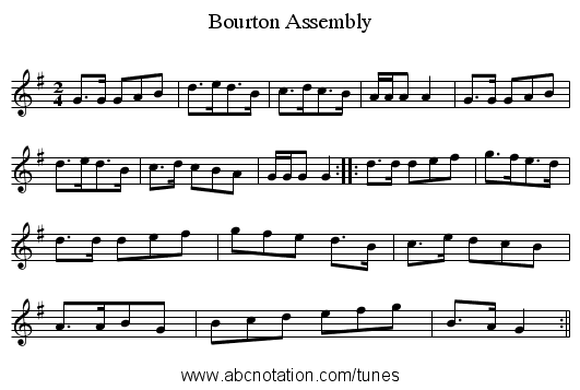 Bourton Assembly - staff notation