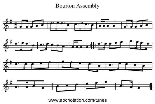 Bourton Assembly - staff notation