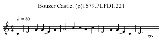 Bouzer Castle. (p)1679.PLFD1.221 - staff notation