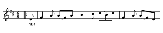 Bouzer Castle. (transposed) - staff notation