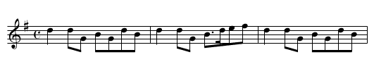 Bow More - staff notation