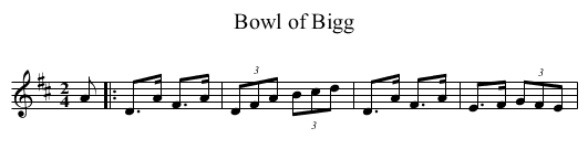 Bowl of Bigg - staff notation