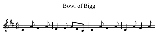 Bowl of Bigg - staff notation