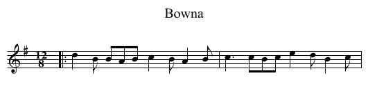 Bowna - staff notation