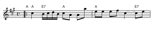 Box and Dice    (A) - staff notation