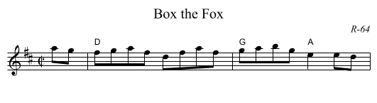 Box the Fox - staff notation