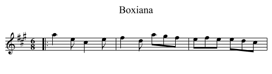 Boxiana - staff notation