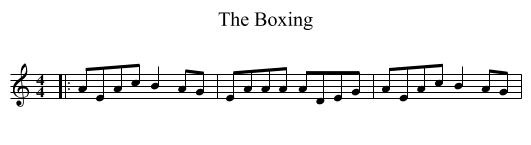 Boxing, The  - staff notation