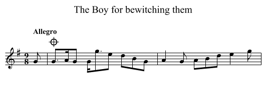 Boy for bewitching them, The - staff notation