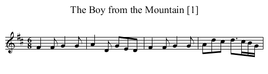 Boy from the Mountain [1], The - staff notation
