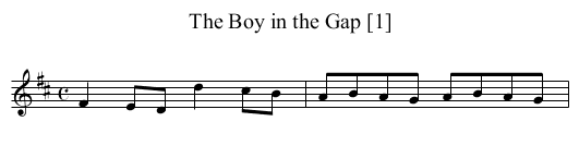 Boy in the Gap [1], The - staff notation