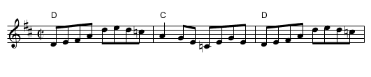 Boy in the Gap, The - staff notation