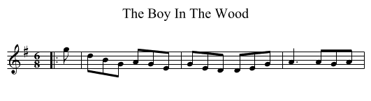 Boy In The Wood, The  - staff notation