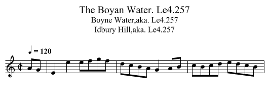 Boyan Water. Le4.257, The - staff notation