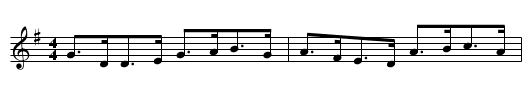 Boyers Maggot. JB.36 - staff notation