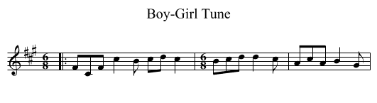 Boy-Girl Tune - staff notation
