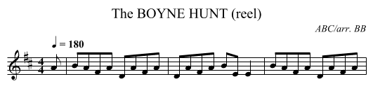 BOYNE HUNT (reel), The - staff notation