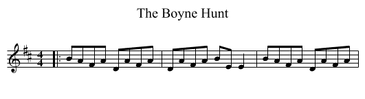 Boyne Hunt, The  - staff notation
