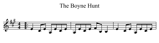 Boyne Hunt, The  - staff notation