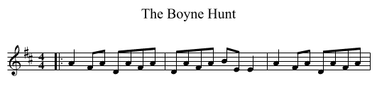 Boyne Hunt, The  - staff notation