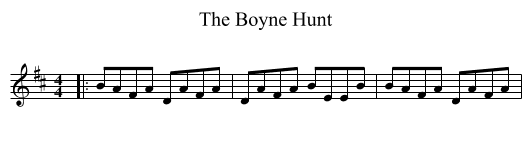 Boyne Hunt, The  - staff notation